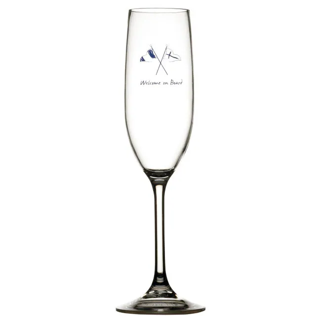 6er Set Sektflöten 236 ml Welcome on Board