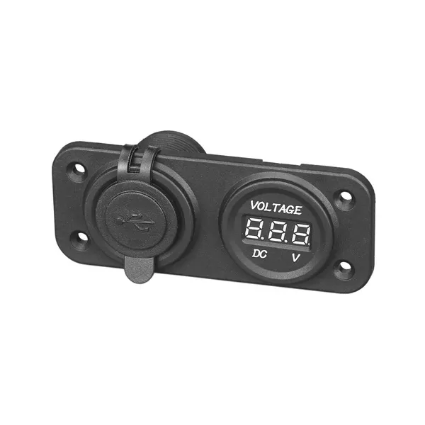 USB/Voltmeter-Doppeleinbaudose