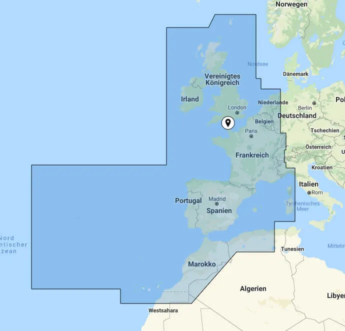BlueChart G3 Vision large VEU722L Atlantic Coast
