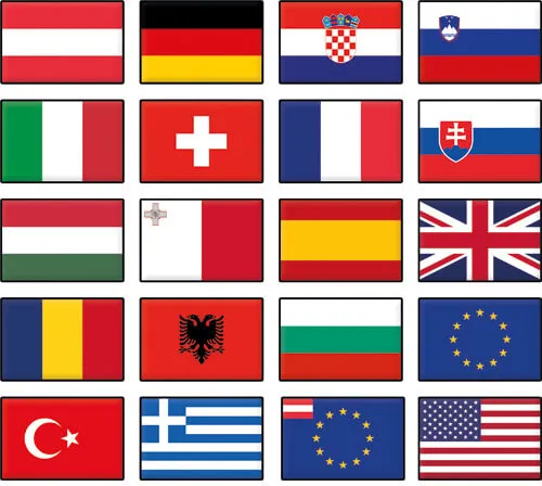 Nationalflagge 45 x 30 cm