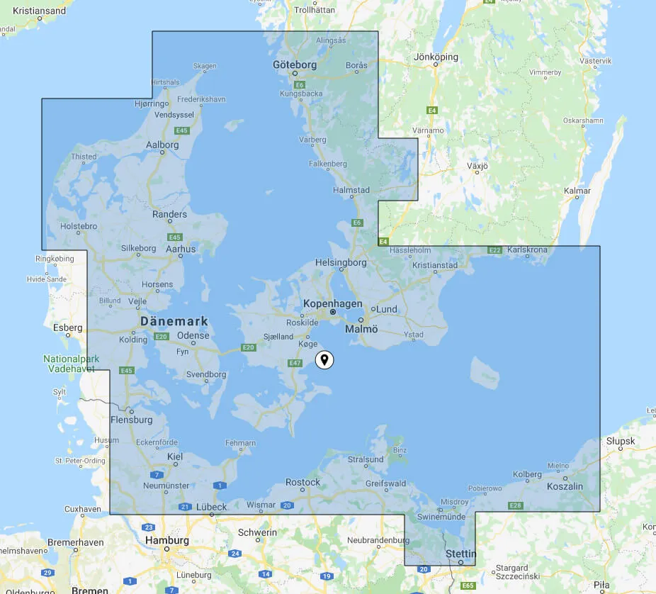 BlueChart G3 Vision regular VEU021R Denmark East-Sweden Southeast
