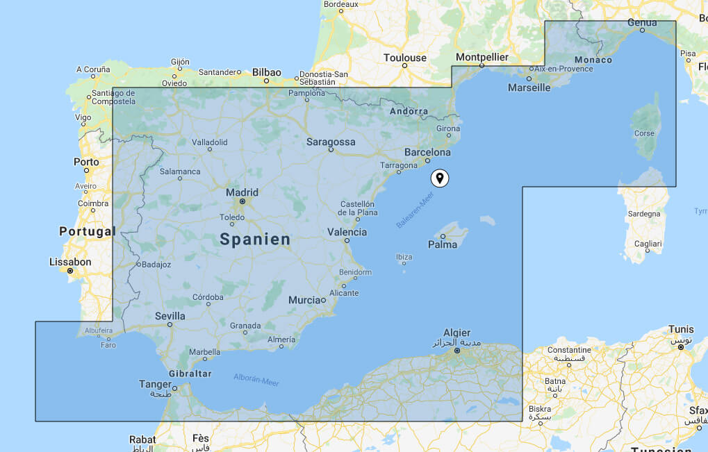 BlueChart G3 regular HXEU010R Spain, Mediterranean Coast