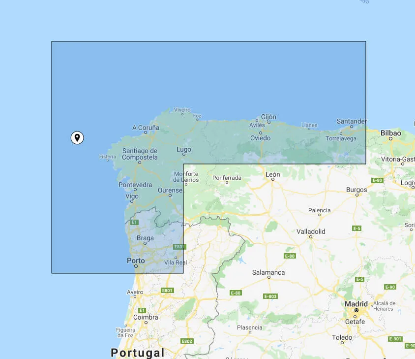 BlueChart G3 Vision small VEU486S Galicia and Asturias