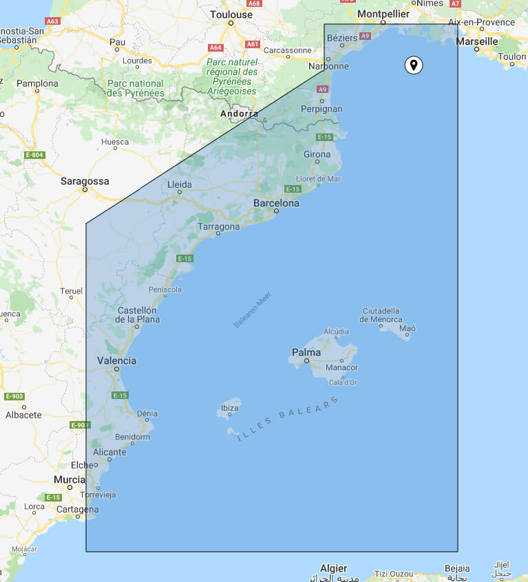 BlueChart G3 Vision small VEU454S Barcelona and Valencia