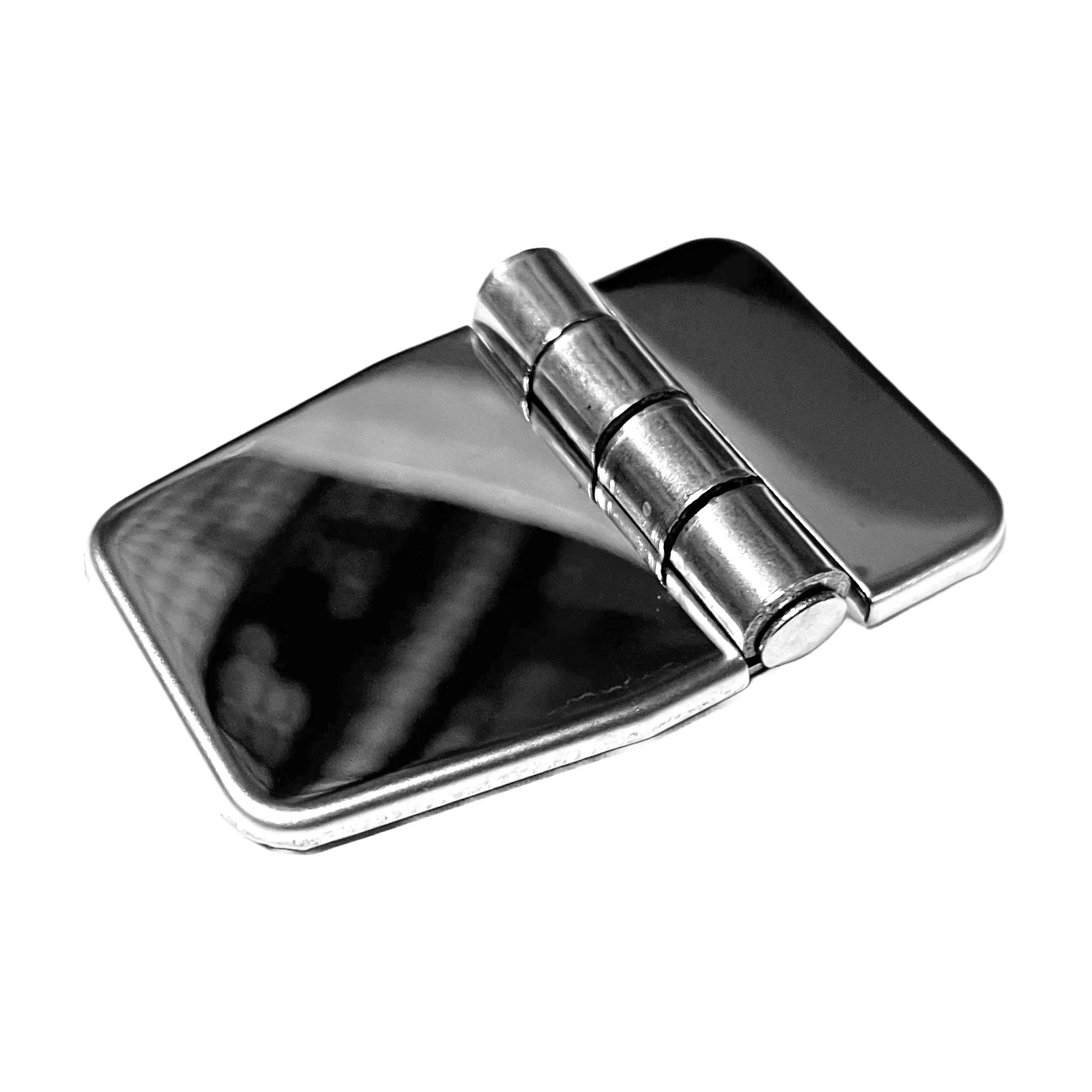 Niroscharnier oval mit Abdeckung 35 x 57 mm