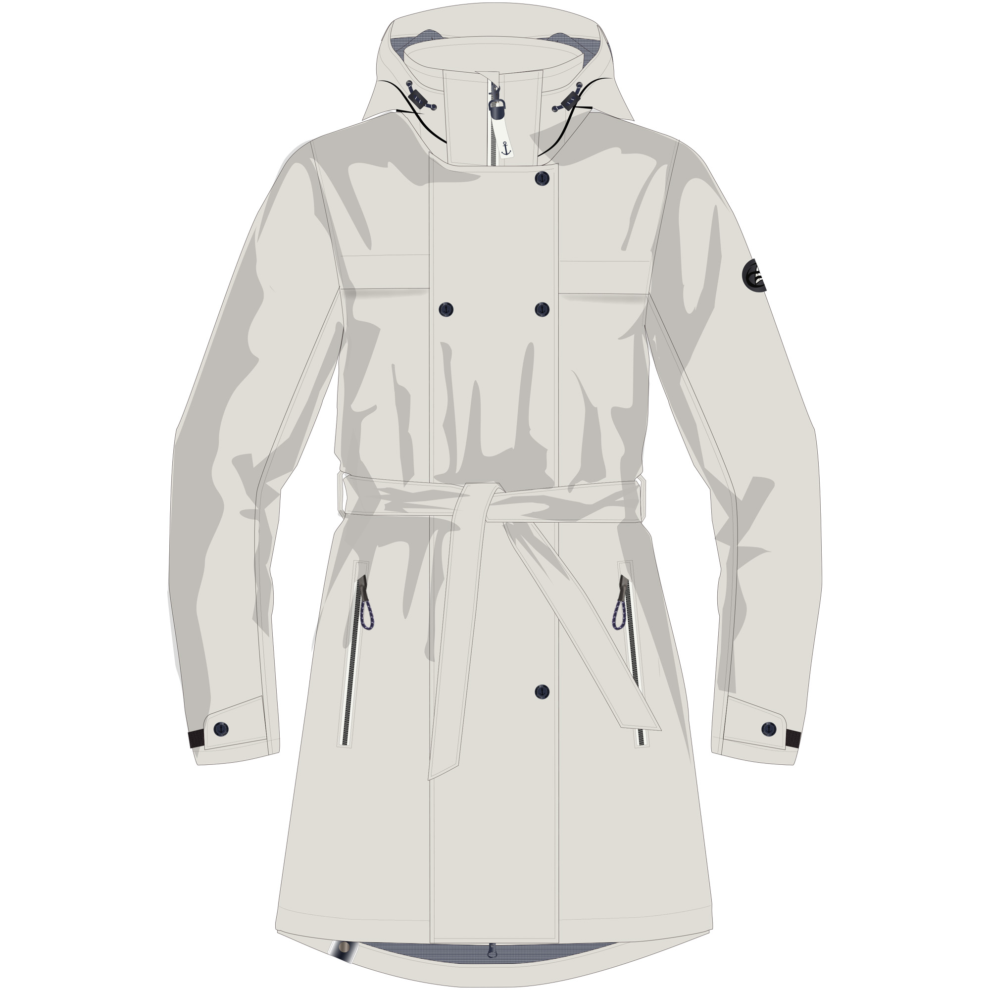 Damen Trenchcoat Orth Cremeweiß 40