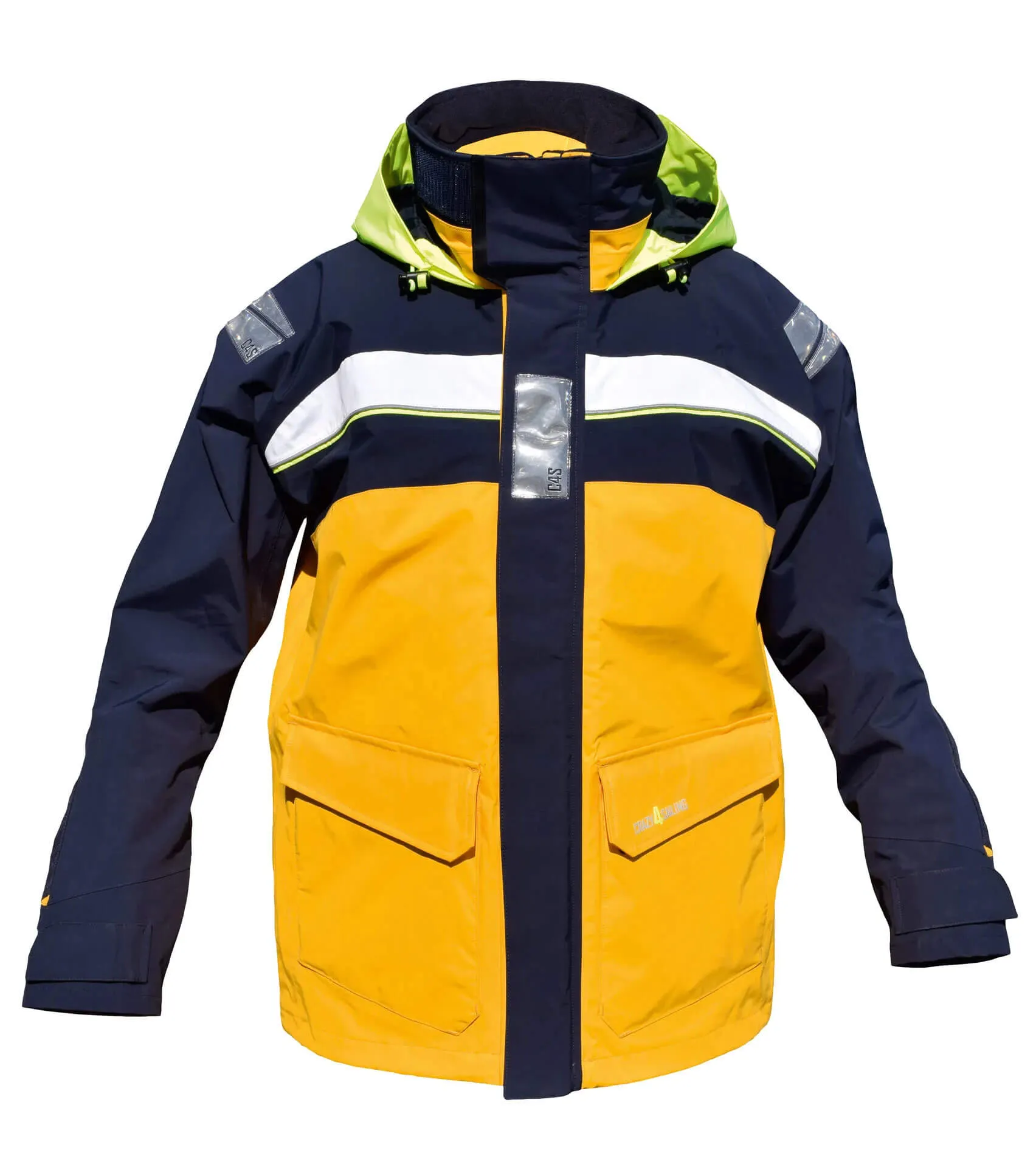 Segeljacke Bergen Goldgelb Navy Weiß L