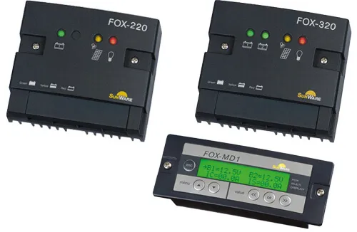 Solarregler Serie FOX 220 & 320-Sunware