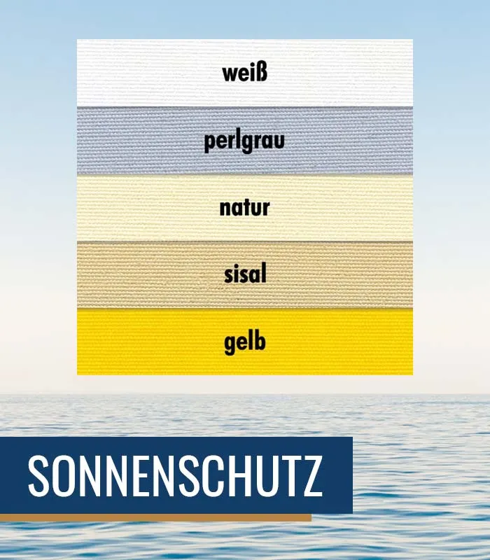 Sonnenschutz auch als Meterware erhältlich
