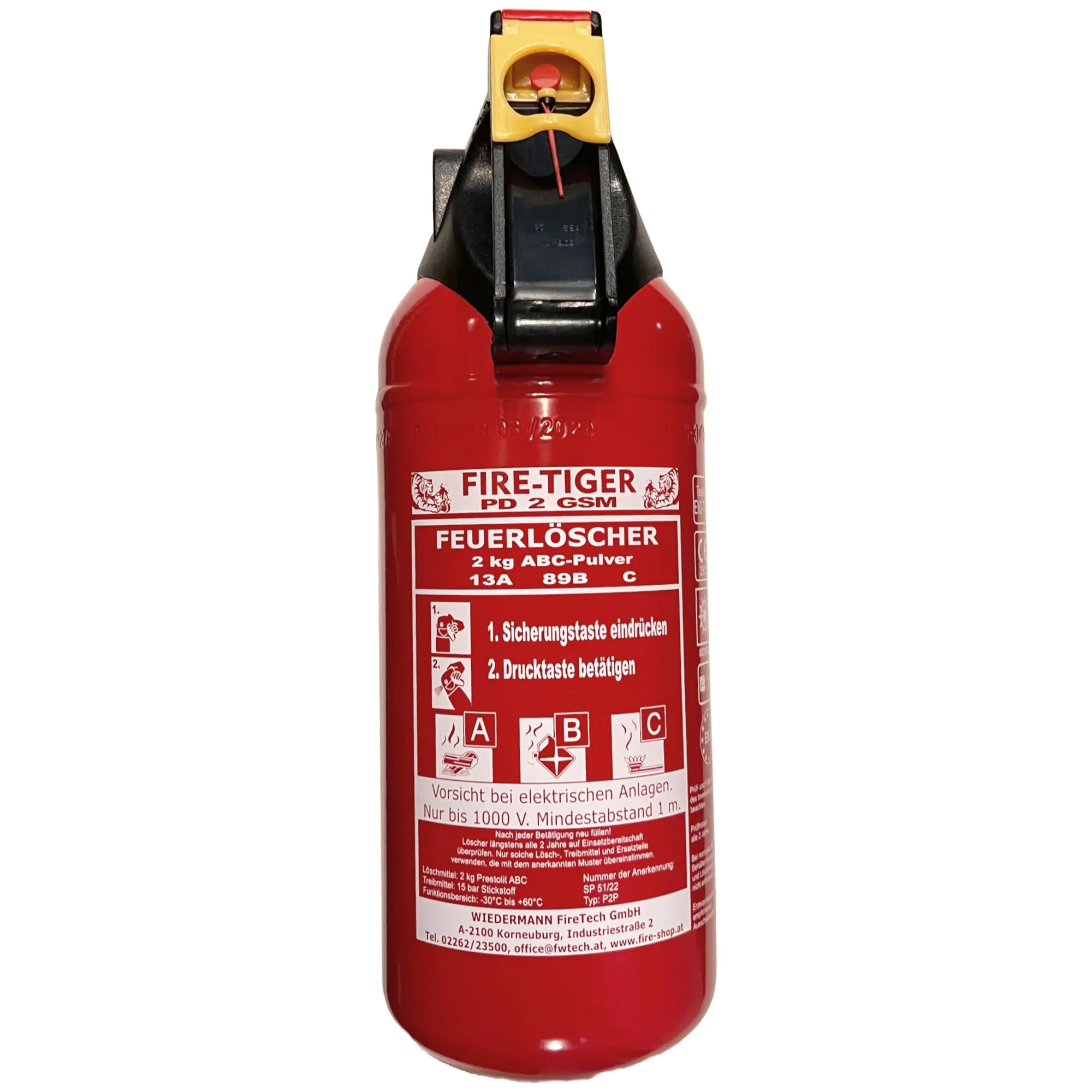 Feuerlöscher 2 kg (Pulver)