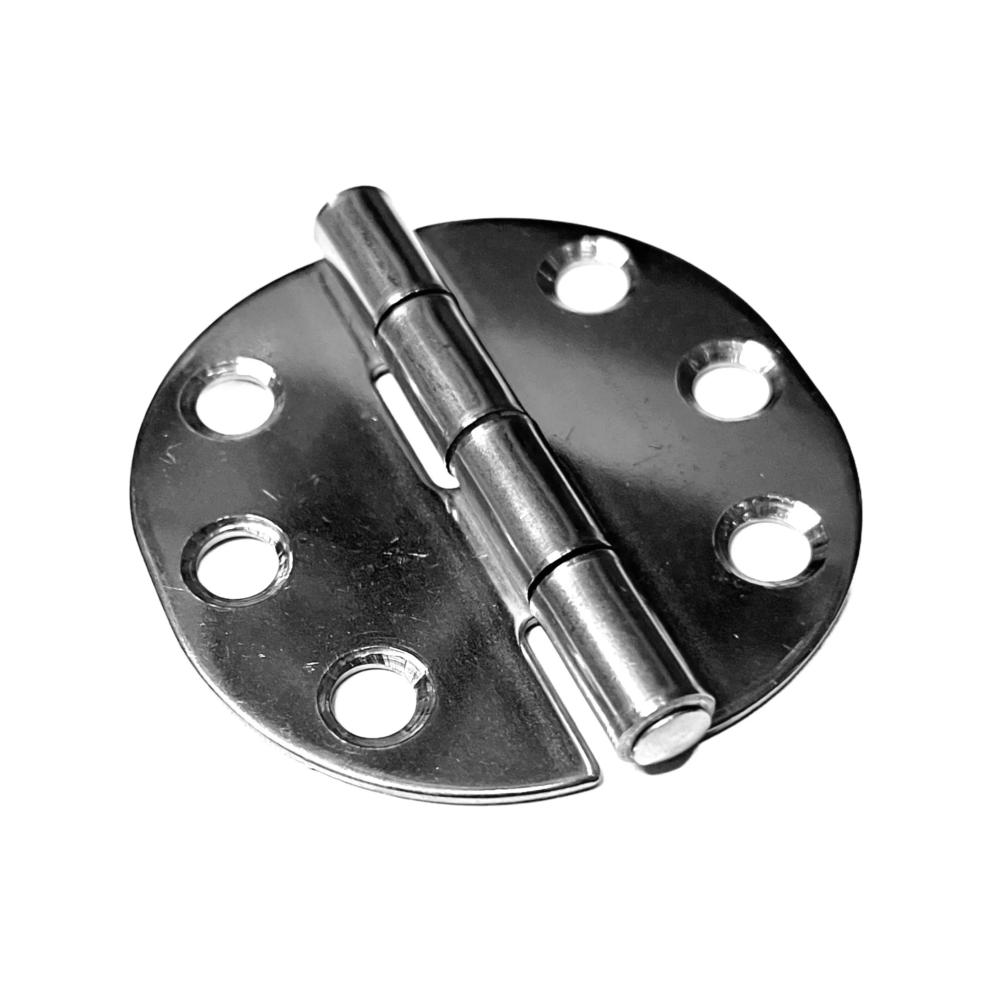 Niroscharnier oval mit Abdeckung 65 x 65 mm