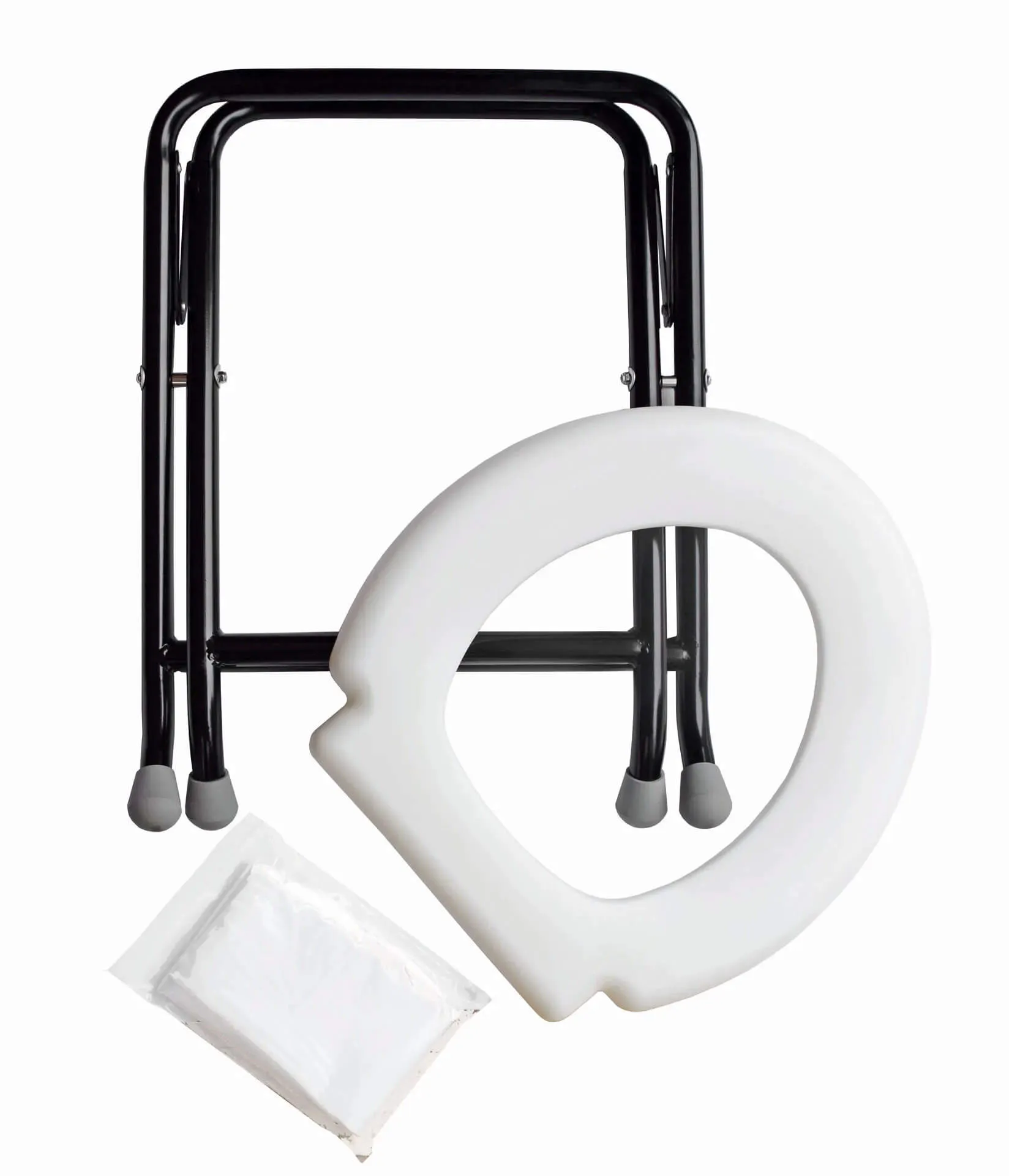 Klapptoilette weißer Deckel