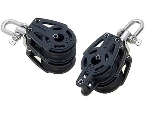 Block doppelt mit Wirbel Rollen-Ø 38 mm