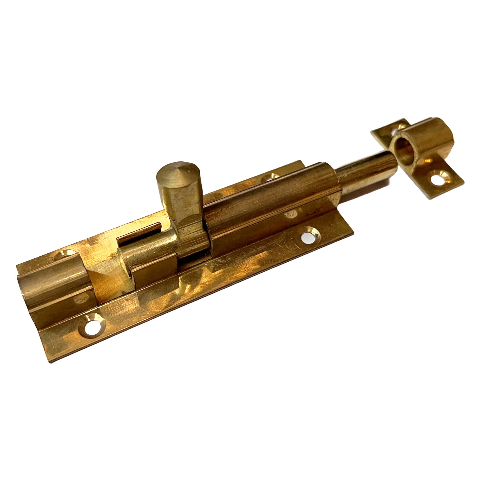 Bolzenriegel Messing MS poliert 70 mm