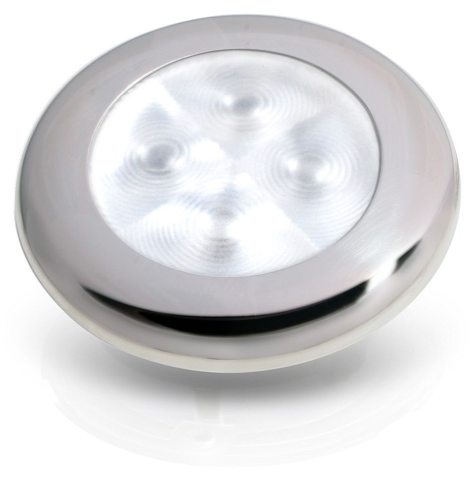 LED Leuchte Slim Line Edelstahl poliert Weiß