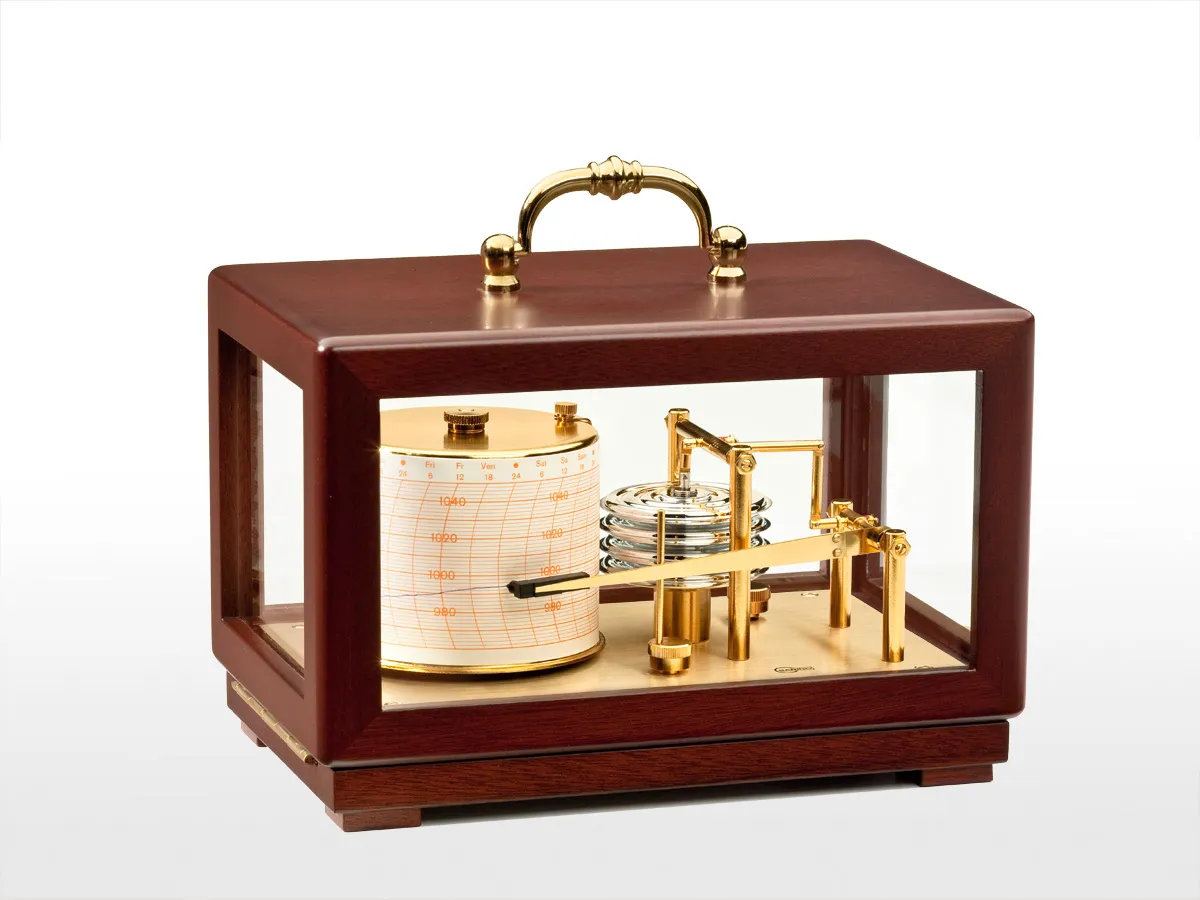 Barograph mechanisch Mahagoni