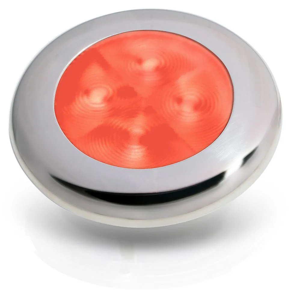 LED Leuchte Slim Line Edelstahl poliert Rot