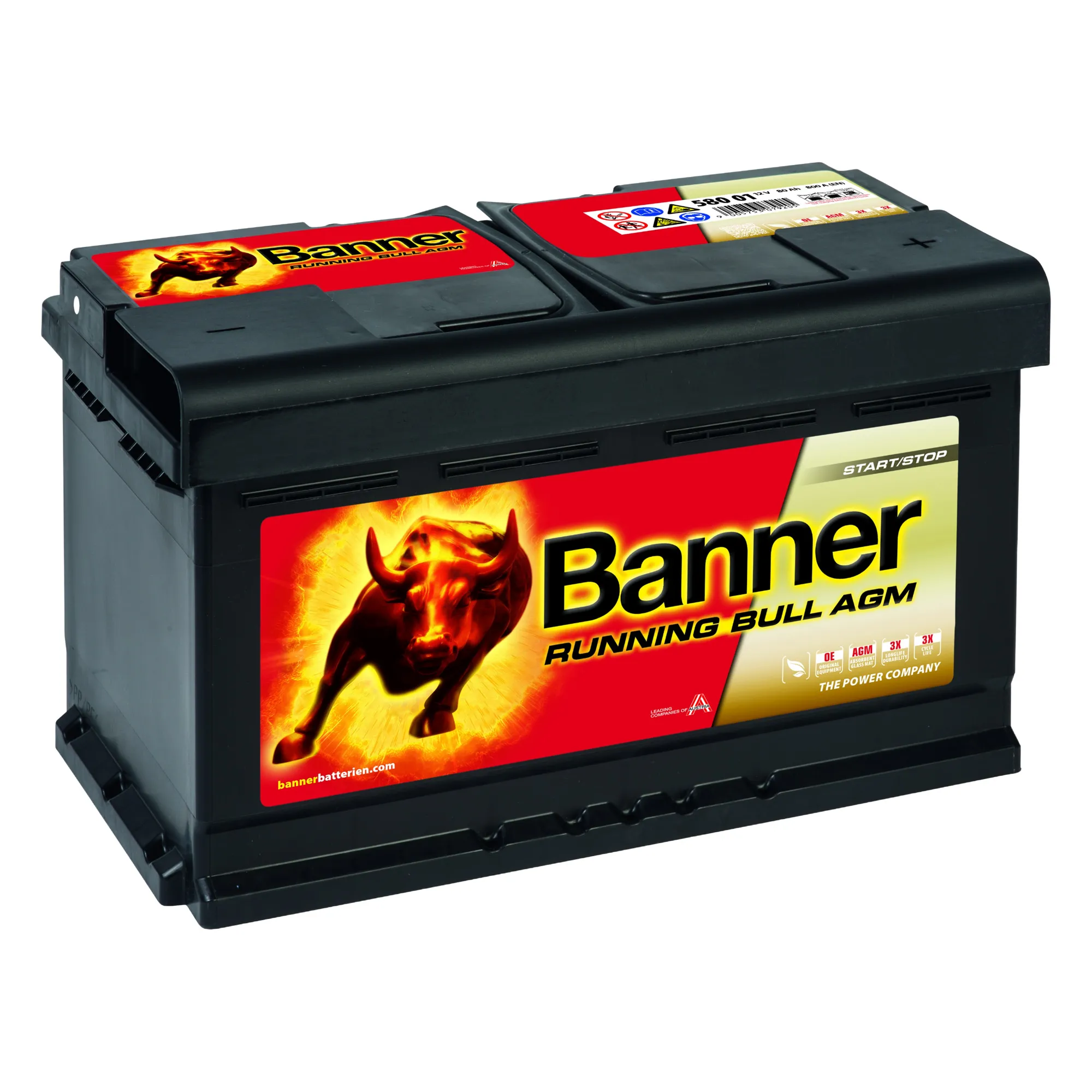 Running Bull AGM Batterie 80 Ah