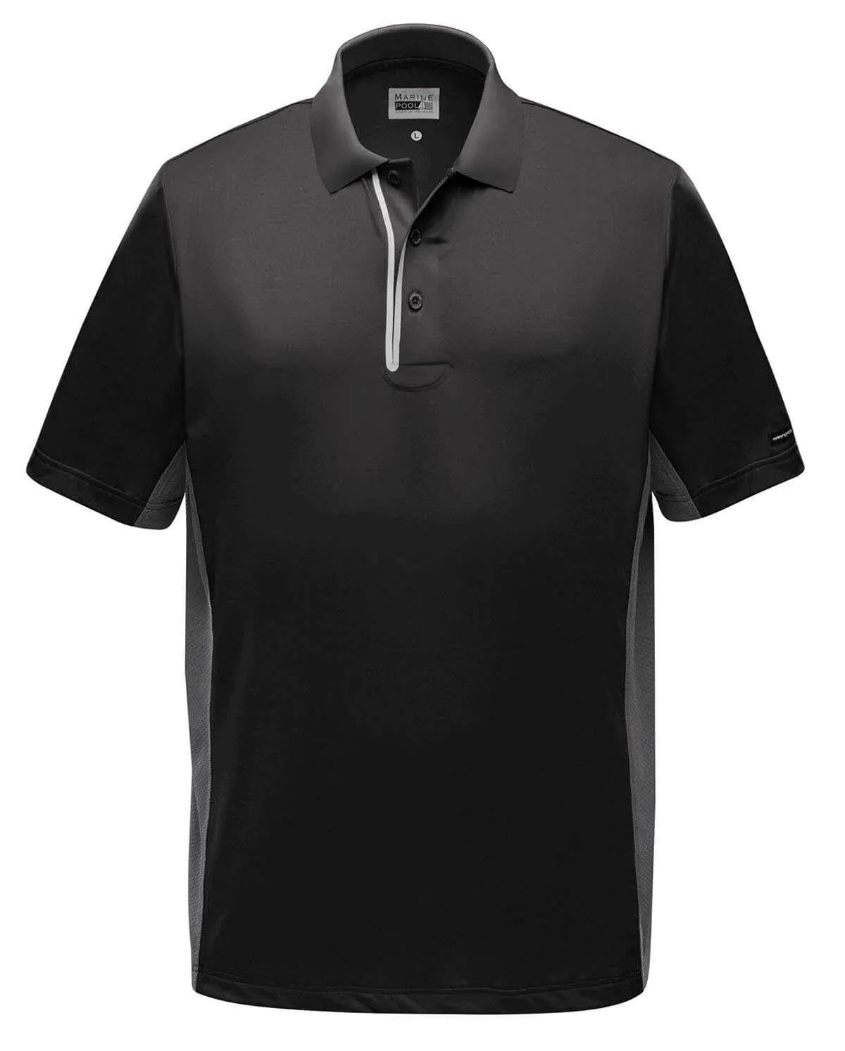 Herrenpolo Helston Tec Schwarz S