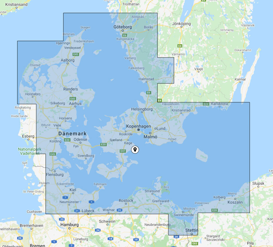 BlueChart G3 regular HXEU021R Denmark East-Sweden