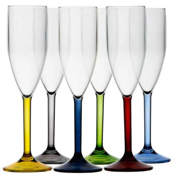 6er Set Sektgläser Serie Color