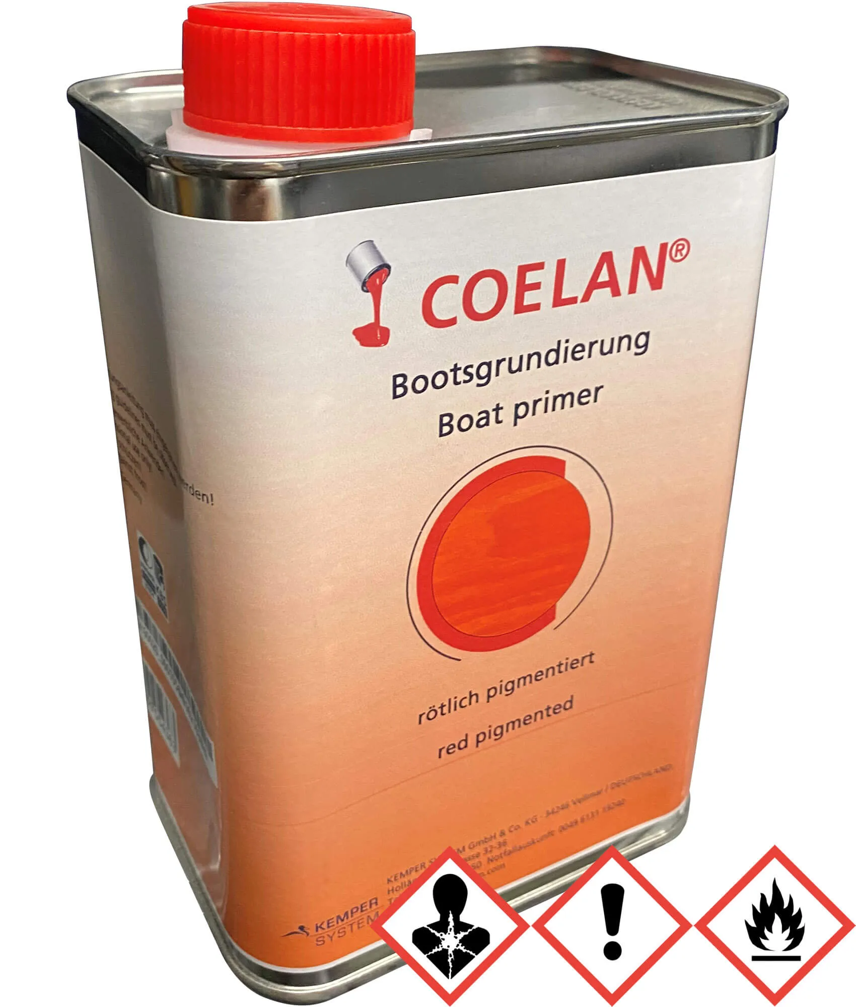Bootsgrundierung Kanister rötlich