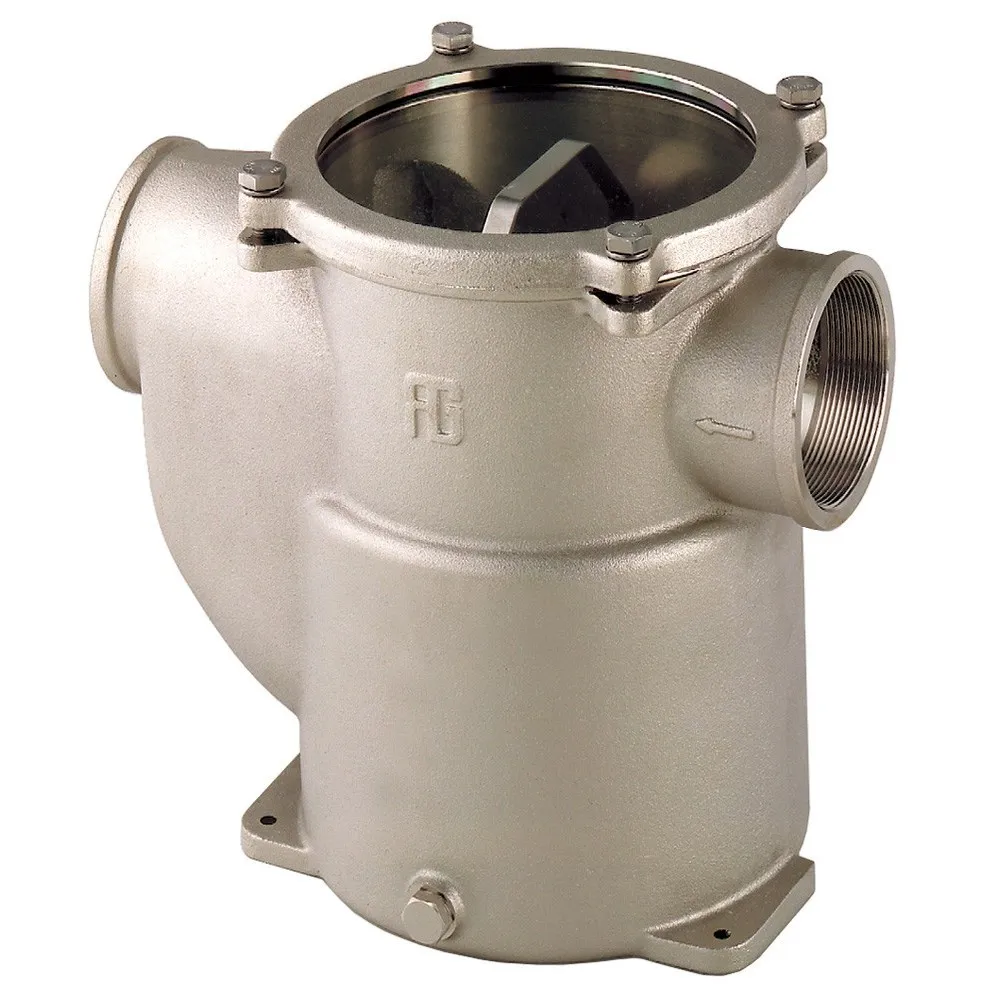 Kühlwasserfilter verchromt mit Schauglas Gewinde 3/4 "