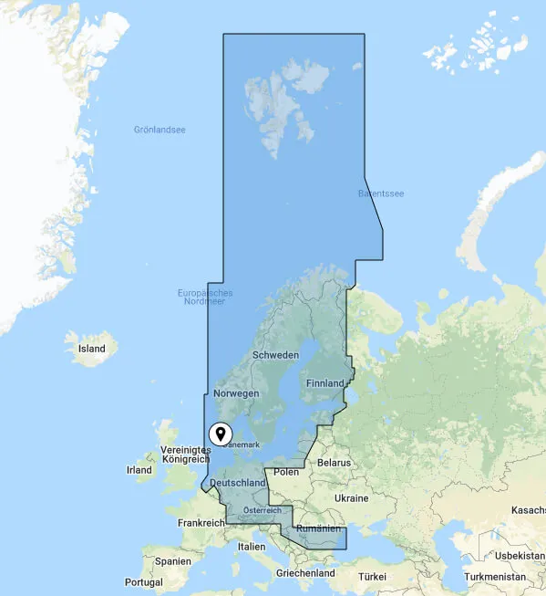 BlueChart G3 Vision large VEU721L Northern Europe