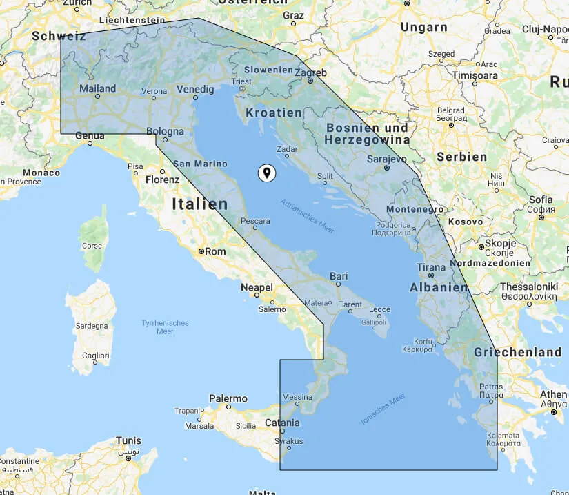 BlueChart G3 Vision regular VEU014R Italy, Adriatic Sea