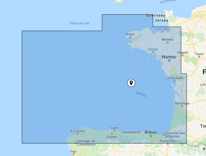 BlueChart G3 Vision regular VEU008R Bay of Biscay