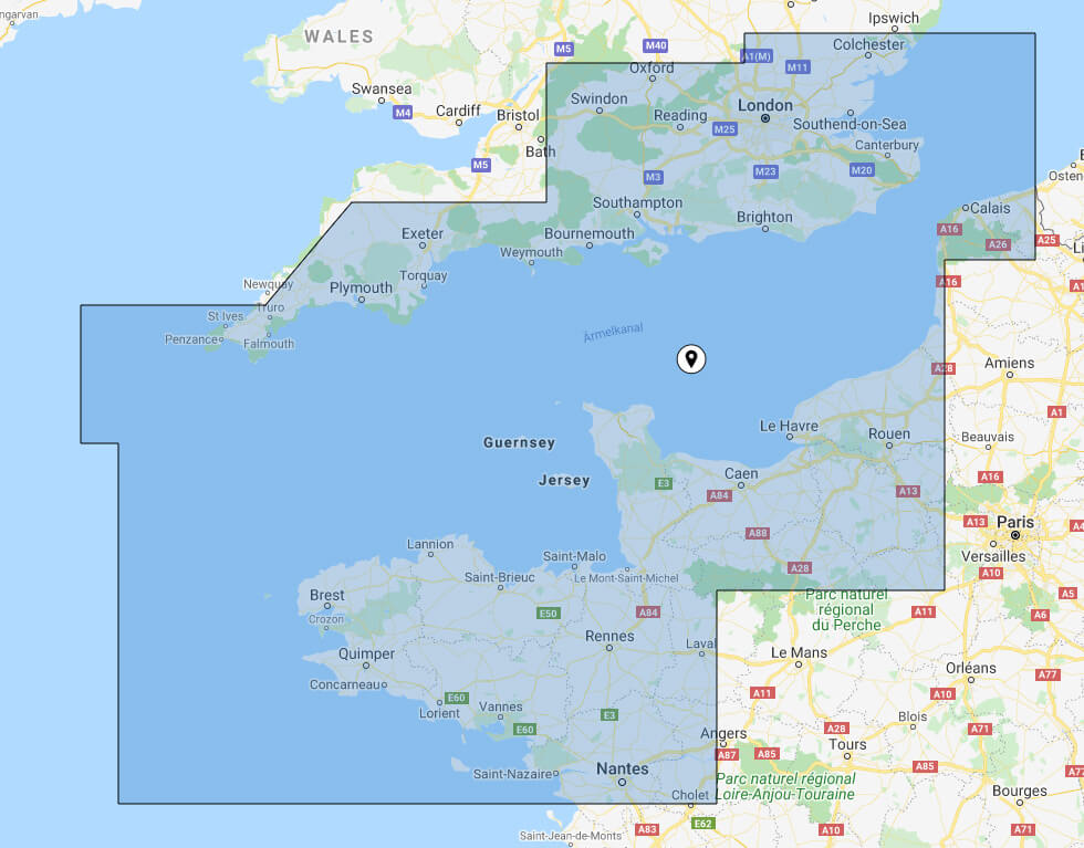BlueChart G3 regular HXEU001R English Channel
