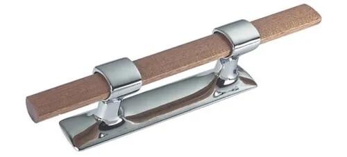 Belegklampe Messing/Mahagoni