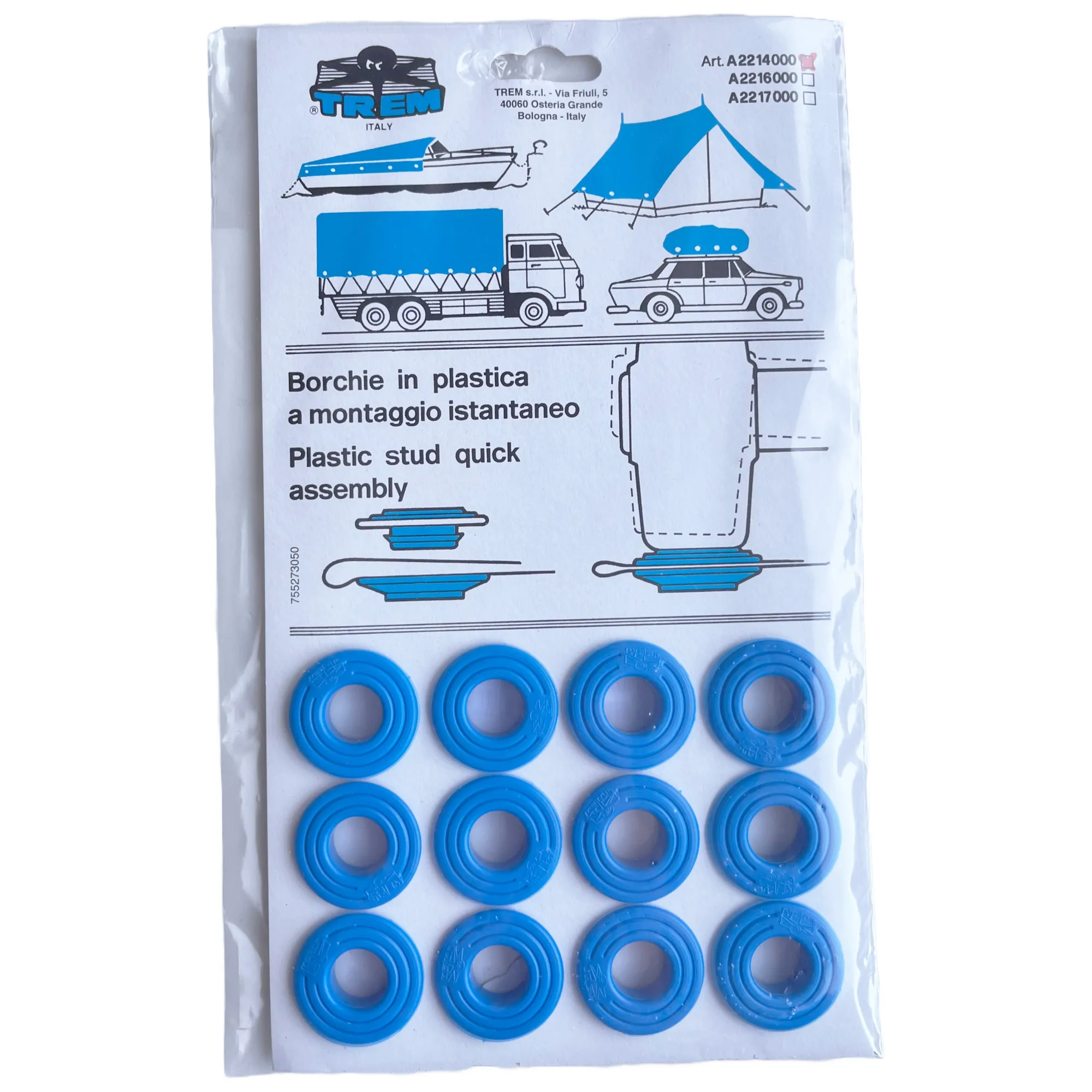 PVC Öse Innen-Ø 15 mm Packeinheit 12 Stk. 