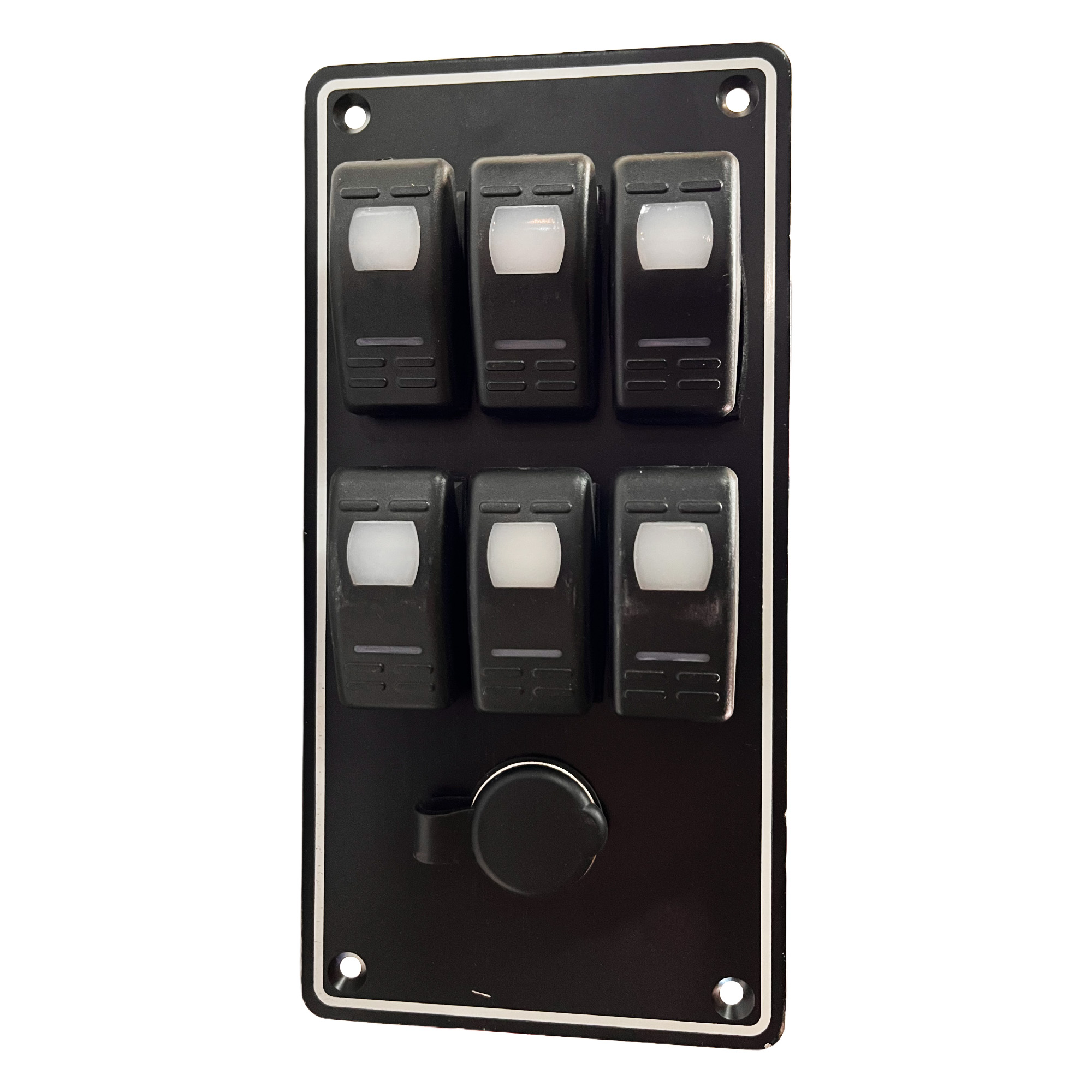 Panel 3+3 zweizeilig inkl. On-OFF Schalter u Kleberset